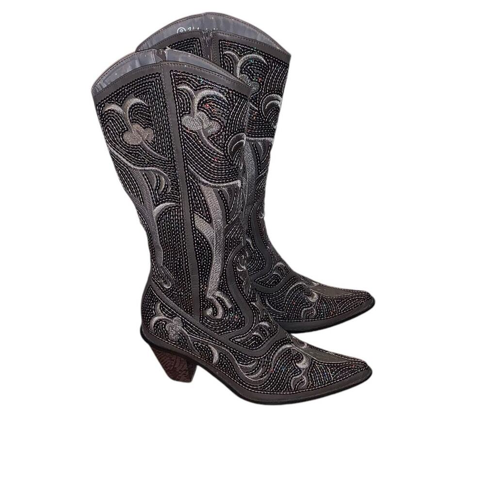 Helens Heart Sequin Western Boots size 8 - Picture 4 of 14